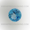 Natural Topaz Round Checkerboard Cut 8X8mm Swiss Blue Color VVS Clarity Loose Gemstone