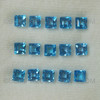 Step Cut Square Cut Natural Swiss Blue Topaz Excellent Quality VVS Clarity 5X5 mm