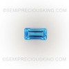 Natural Royal Swiss Blue Topaz 8x4mm Baguette