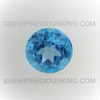Natural Topaz Round Facet Cut 7X7mm Dark Swiss Blue Color VVS Clarity Loose Gemstone