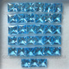 Natural Topaz Square Princess Cut 6X6mm Swiss Blue Color VVS Clarity Loose Gemstone