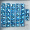 Excellent Quality  6X6 mm Square Princess Loose Natural Swiss Blue Topaz VVS Clarity