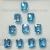 Octagon Checkerboard Loose Natural Swiss Blue Topaz Excellent Quality VVS Clarity 8X6 mm