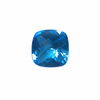 Natural Topaz Cushion Checkerboard Cut 16X16mm Royal Swiss Blue Color 19.425 Carats FL Clarity Loose Gemstone