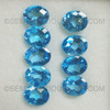 Excellent Quality 10X8 mm Oval Checkerboard Loose Natural Swiss Blue Topaz VVS Clarity