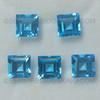 Square Step Loose Natural Swiss Blue Topaz Excellent Quality VVS Clarity 7X7 mm