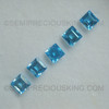 Excellent Quality 6X6 mm Square Step Loose Natural Swiss Blue Topaz VVS Clarity