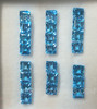 5X5 mm Square Step Cut Loose Natural Swiss Blue Topaz Excellent Quality VVS Clarity