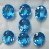 12X10 mm Oval Flower Cut Loose Natural Royal Swiss Blue Topaz Excellent Quality VVS Clarity