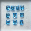 8X6 mm Octagon Princess  Cut Loupe Clean Natural Royal Swiss Blue Topaz Exceptional Quality