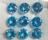 VVS Clarity 10X10 mm Round Loose Natural Swiss Blue Topaz Excellent Quality December Birthstone