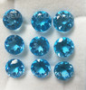 VVS Clarity December Birthstone 10X10 mm Round Loose Natural Swiss Blue Topaz Excellent Quality