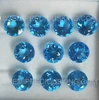 10X10 mm Round Flower Cut Loose Natural Swiss Blue Topaz Excellent Quality VVS Clarity