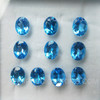 Natural Royal Swiss Blue Topaz Excellent Quality 9X7 mm Oval Flower Cut Loose VVS Clarity