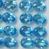 10X8 mm Oval Flower Cut Loose Natural Swiss Blue Topaz Excellent Quality VVS Clarity