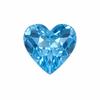 Natural Topaz Heart Facet Cut 5X5mm Swiss Blue Color VVS Clarity Loose Gemstone