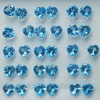 Natural Topaz Heart Facet Cut 5mm Swiss Blue Color VS Clarity Loose Gemstone