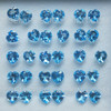Natural Topaz Heart Facet Cut 5X5mm Swiss Blue Color VS Clarity Loose Gemstone