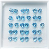 Natural Topaz Heart Facet Cut 5X5mm Light Swiss Blue Color VVS Clarity Loose Gemstone