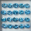 Natural Topaz Oval Facet Cut 9X7 mm Swiss Blue Color VVS Clarity Loose Gems
