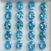 9X7mm Oval Flower Cut Loose Natural Swiss Blue Topaz Excellent Quality VVS Clarity