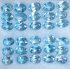 Oval Flower Loose Natural Top Sky Blue Topaz 8X6 mm Excellent Quality VVS Clarity