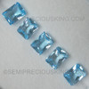 Natural Topaz Octagon Princess Cut 8X6mm Top Sky Blue Color VVS Clarity Loose Gemstone