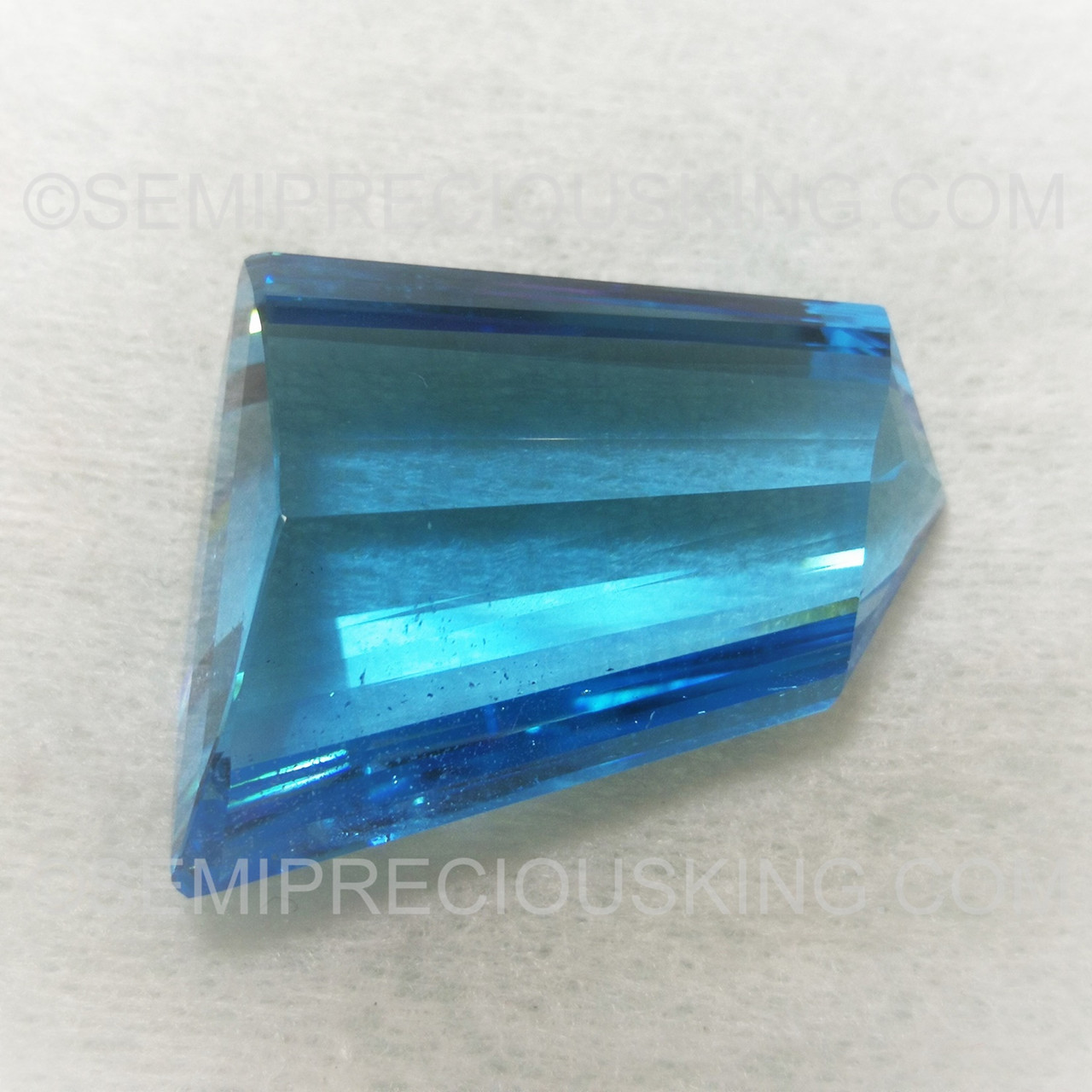 Natural Topaz 65.45 Carats Polygon Fancy Cut Super Swiss Blue