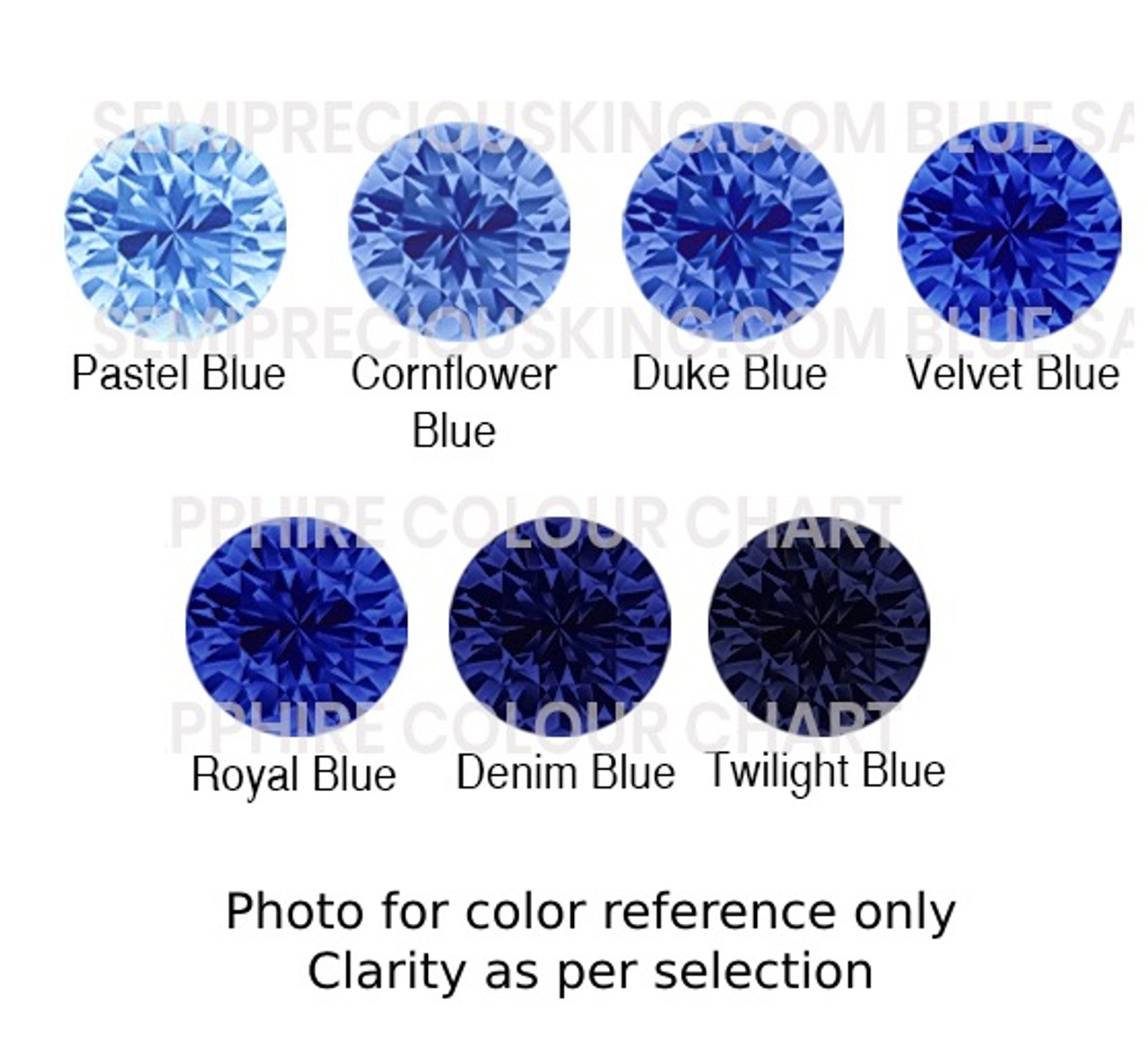 Natural Blue Sapphire 1.2mm Round Excellent Brilliant Faceted Cut Precious  Loose Gemstone