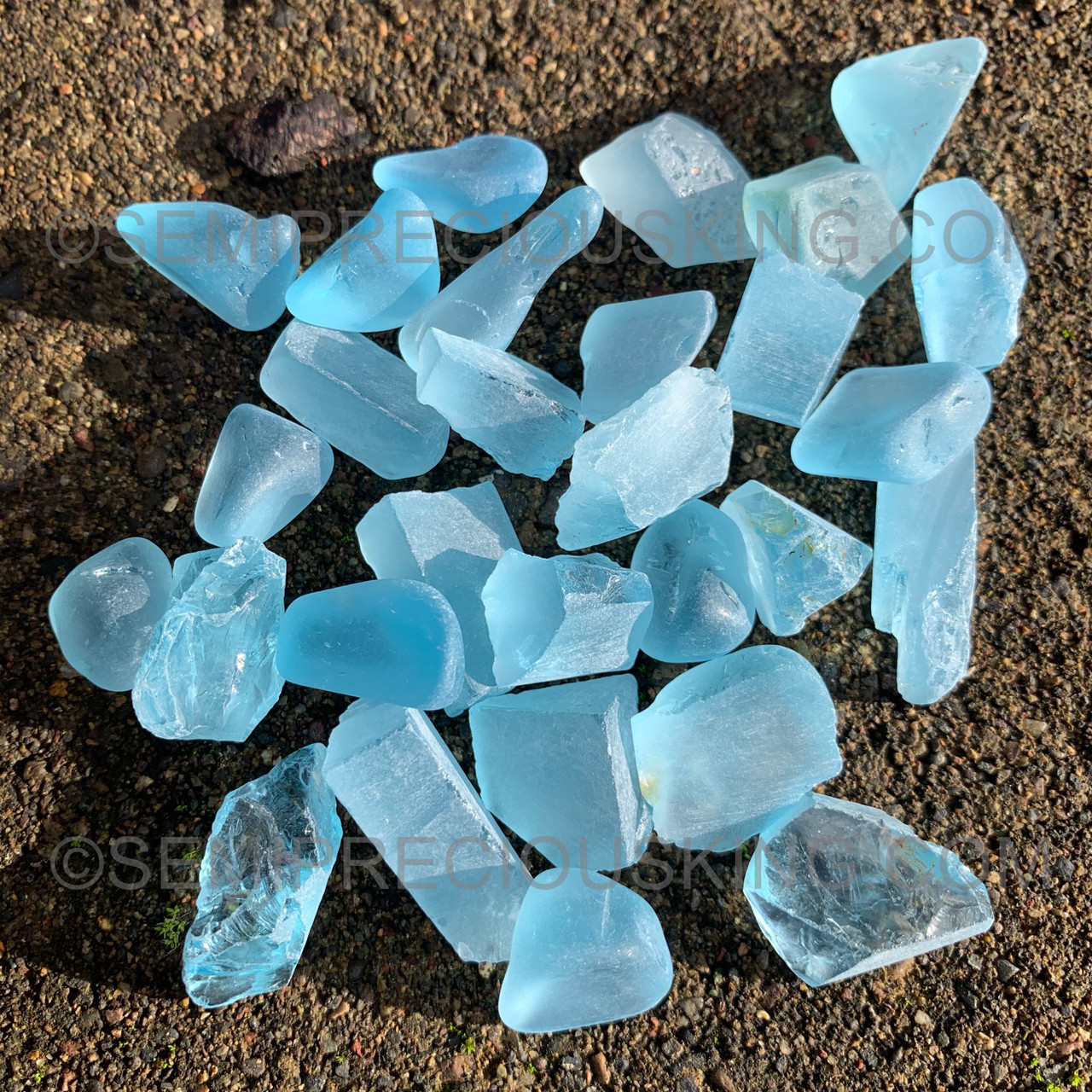 Natural Topaz Rough Facet Quality Swiss Blue Color Earth-mined 3-5 Gram  Loose Rough