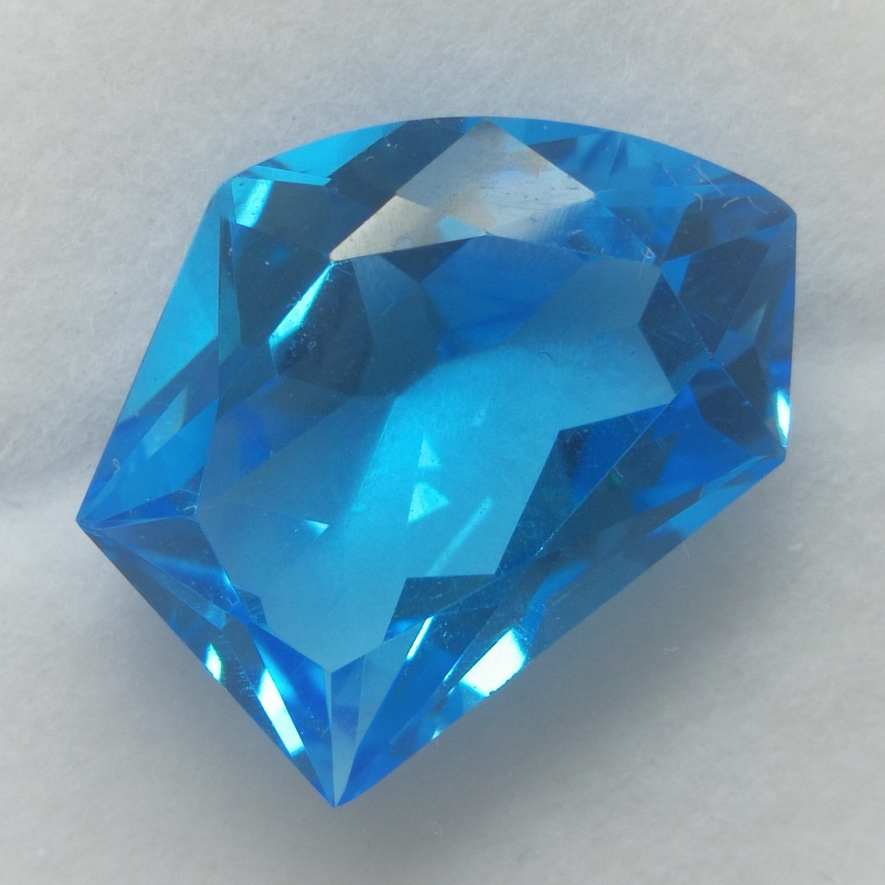 Natural Topaz Fancy Cut 16X12mm Swiss Blue 10.84 Carats FL