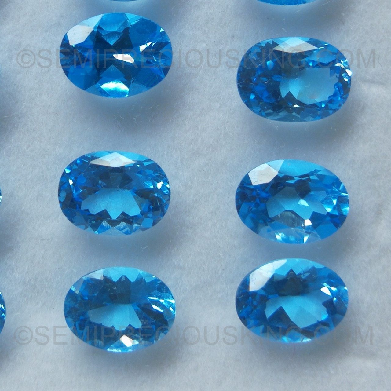 Details about   Lovely Lot of Natural Sky Blue Topaz 8x12 mm Oval Faceted Cut Loose Gemstone 