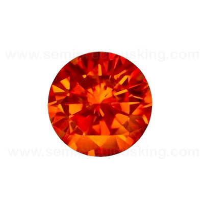 Orange Cubic Zirconia Round 1 mm Brilliant Diamond Facet Cut AAAA Excellent Quality CZ Loose stones