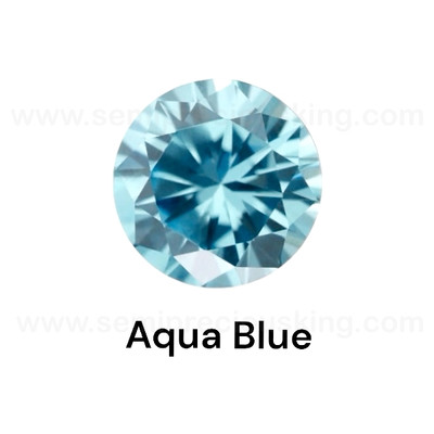 Aqua Cubic Zirconia Round 2.5 mm Brilliant Diamond Facet Cut AAAA Excellent Quality CZ Loose stones
