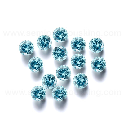 Aqua Cubic Zirconia Round 2.7 mm Brilliant Diamond Facet Cut AAAA Excellent Quality CZ Loose stones