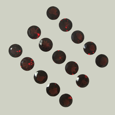 Natural Rhodolite Round Faceted Cut 8X8mm Raspberry Color SI Clarity Loose Gemstone