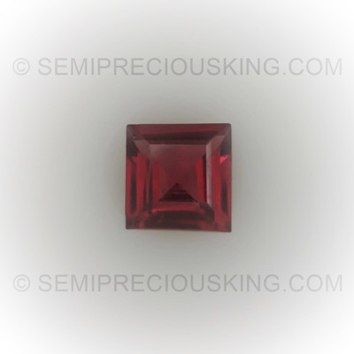 Natural Rhodolite Square Step Cut 6X6mm Mulberry Color VVS Clarity Loose Gemstone