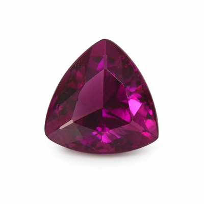 Natural Rhodolite Trillion Faceted Cut 5x5mm Plum Color FL Clarity Loose Gemstone