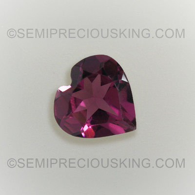 Natural Rhodolite Heart Faceted Cut 6X6mm Plum Color VS Clarity Loose Gemstone