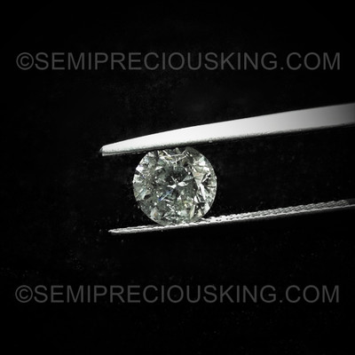 Natural Salt and Pepper Diamond 6.65mm Round Brilliant Full Cut SI Clarity Icy Grey Color Diamonds