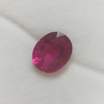 Natural Rubellite Oval Fancy Cut 11.5x9.3mm Hot Pink Color SI1 Clarity Loose Gemstone