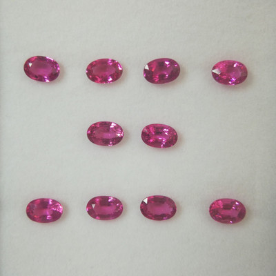 Natural Rubellite Oval Facet Cut 6X4mm Fuschia Pink Color FL Clarity Loose Gemstone
