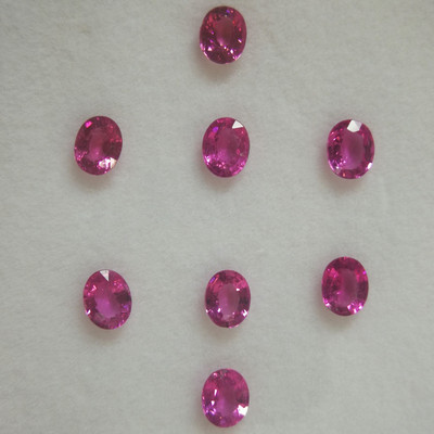 Natural Rubellite Oval Facet Cut 5X4mm Fuschia Pink Color VVS Clarity Loose Gemstone