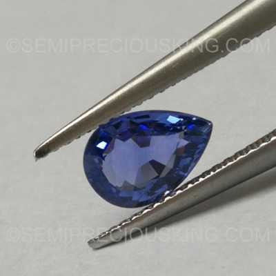 Natural Ceylon 0.52 Carat Blue Sapphire Certified 6.07x4.21 Pears Facet Cut VS Clarity September Birthstone