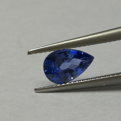 Blue Sapphire Natural Certified 0.56 Carats Pear Facet Cut VS Clarity Cornflower Blue Color Loose Gemstone