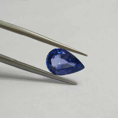 Blue Sapphire Natural Certified 2.54 Carats Pear Facet Cut VS Clarity Cornflower Blue Color Loose Gemstone