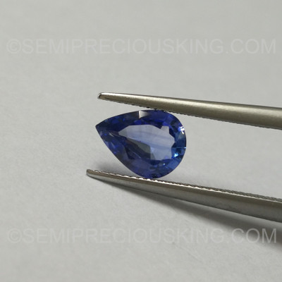 Blue Sapphire Natural Certified 0.69 Carats Pear Facet Cut VS Clarity Cornflower Blue Color Loose Gemstone