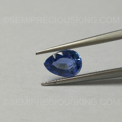 Blue Sapphire Natural Certified 1.04 Carats Pear Facet Cut VS Clarity Cornflower Blue Color Loose Gemstone