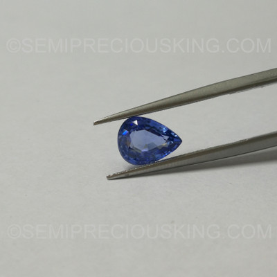 Blue Sapphire Natural Certified 1.36 Carats Pear Facet Cut VS Clarity Cornflower Blue Color Loose Gemstone
