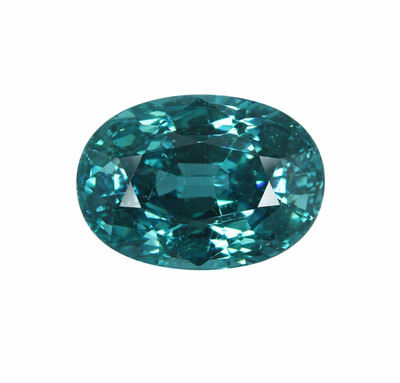 Natural Zircon Oval 8x7mm Facet Cut VS Clarity Cerulian Blue Color Loose Gemstone